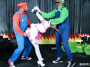 Welcome to the dirty world of Super Mario Brothers XXX Parody. The Brothers are penetrating juicy holes of busty Princess with pleasure.