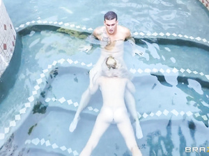 Having hardcore sex in the swimming pool is what these passionate lovers are fond of. Watch them fucking wildly under water with pleasure.